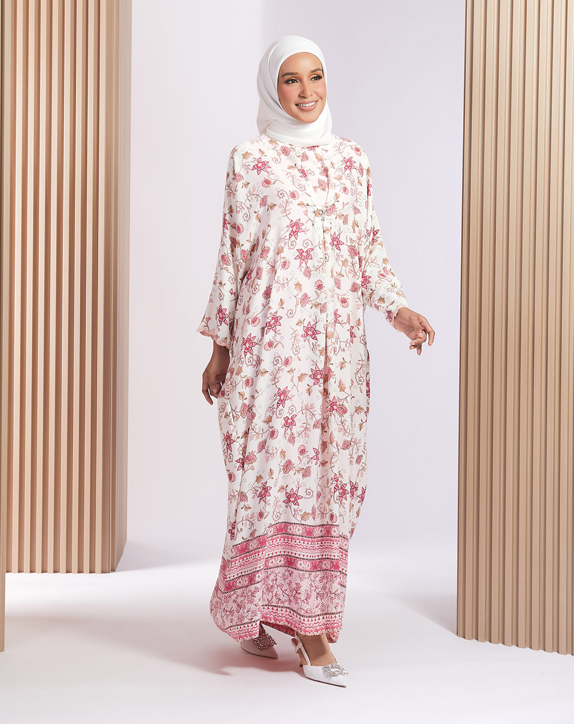 MYSHA KAFTAN IN RASPBERRY SORBET